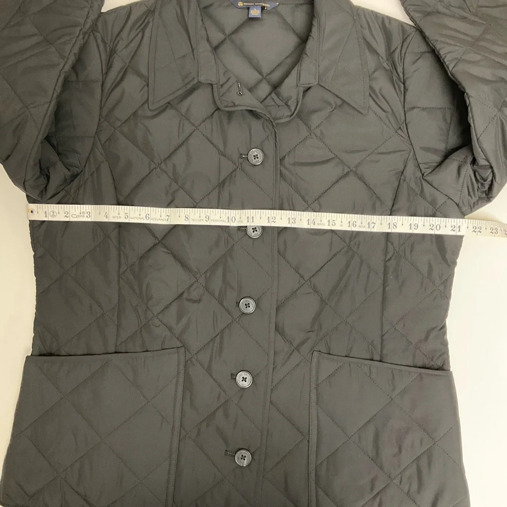 Brooks Brothers Black Lightweight Women's Large Western Diamond-Quilted Jacket - Picture 9 of 14